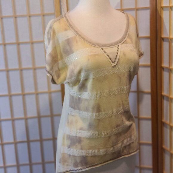 Miss Me Sm Hi Low Sequined Top - Picture 10 of 11